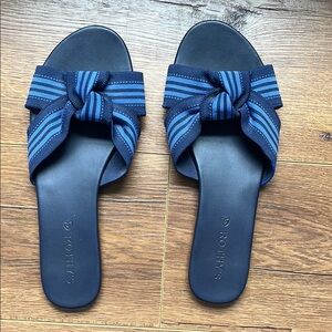 Rothy's Women's The Knot Blue Slide Sandals size 9
